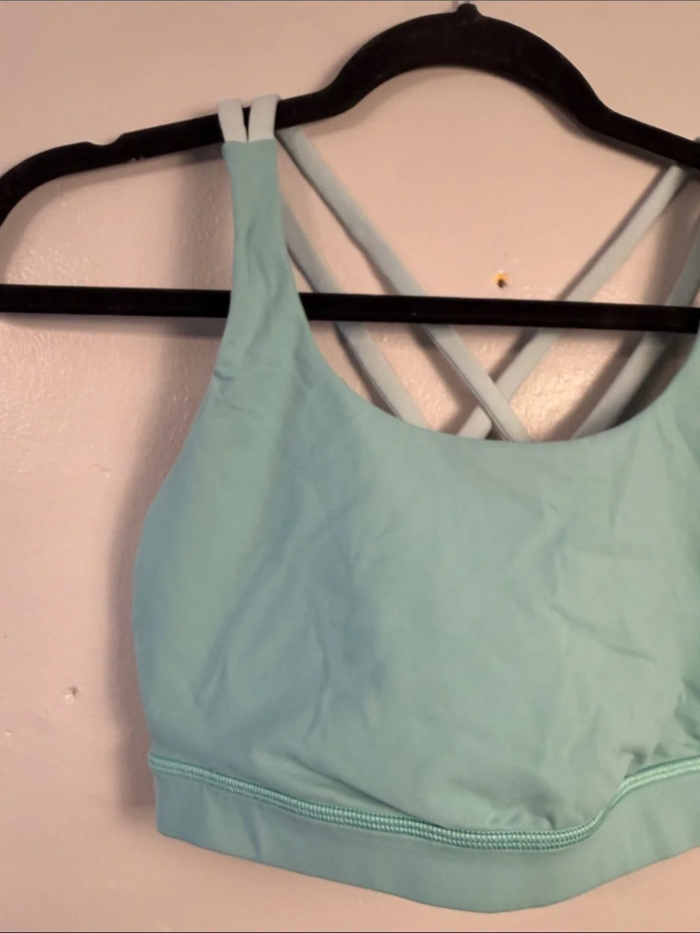 Lululemon strappy sports bra mint green/blue size 8